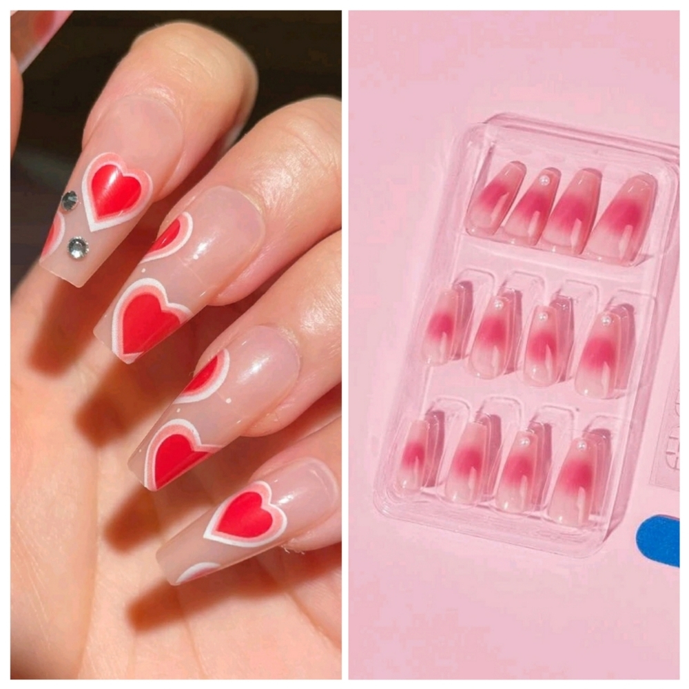 -TWO PACK- New 24pcs Mod Fake Nail set !!